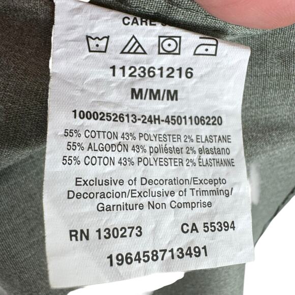 Wrangler Sage Green Long Sleeve Collared Cotton Blend Button Up Shirt Men's Sz M - Picture 8 of 8